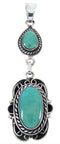 Southwestern Sterling Silver Turquoise Pendant JW65992